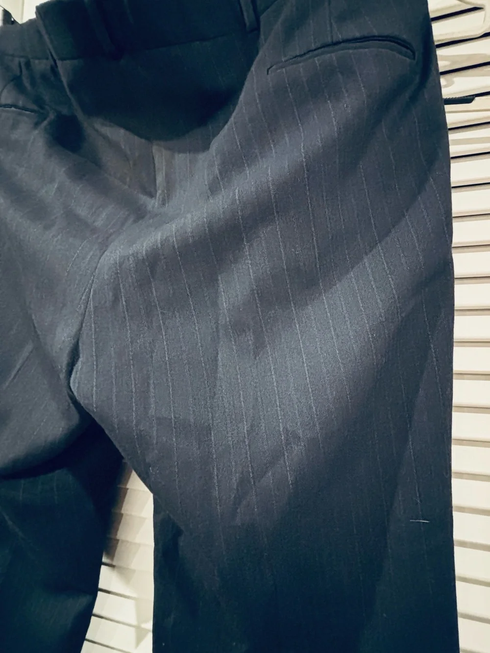 Vintage Christian Dior Monsieur Navy Pinstripe 2 Piece Suit Blazer Pants COA